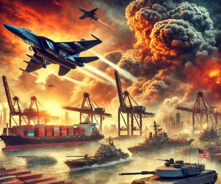 重磅突发！一艘集装箱船在霍尔木兹海峡被击中起火